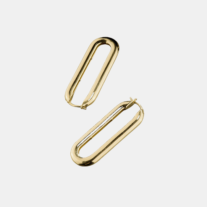 Paperclip Long Hoops