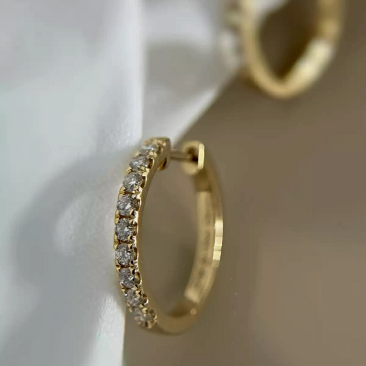 Pavé Medium and Large Hoops