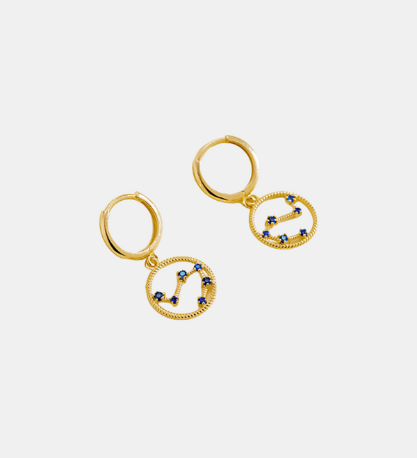 Sapphire Pavé Openwork Hoop Drops