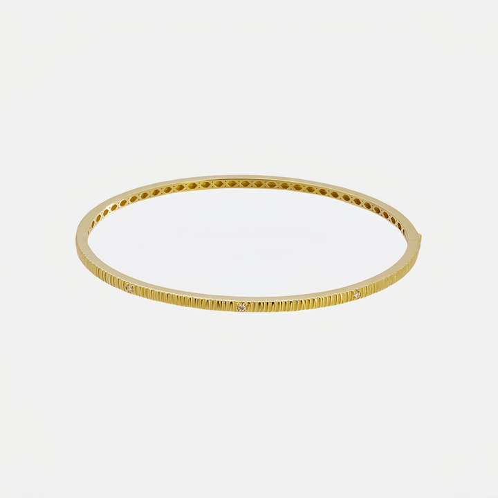 Pavé Ribbed Bangle