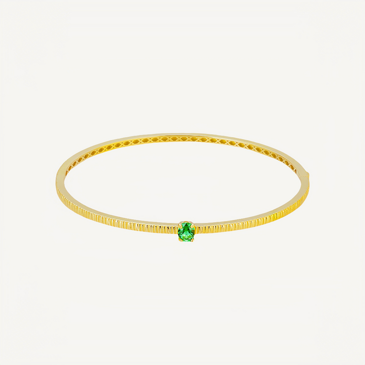 Emerald on Ribbon Bangle