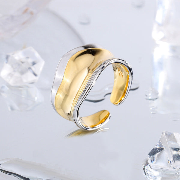 Gold Plated Geometric Ring
